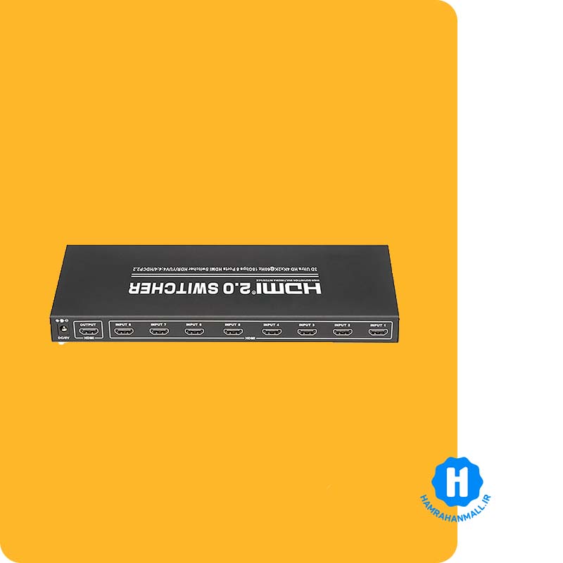 سوئيچ 8 پورت HDMI با ریموت کنترل تی سی تراست