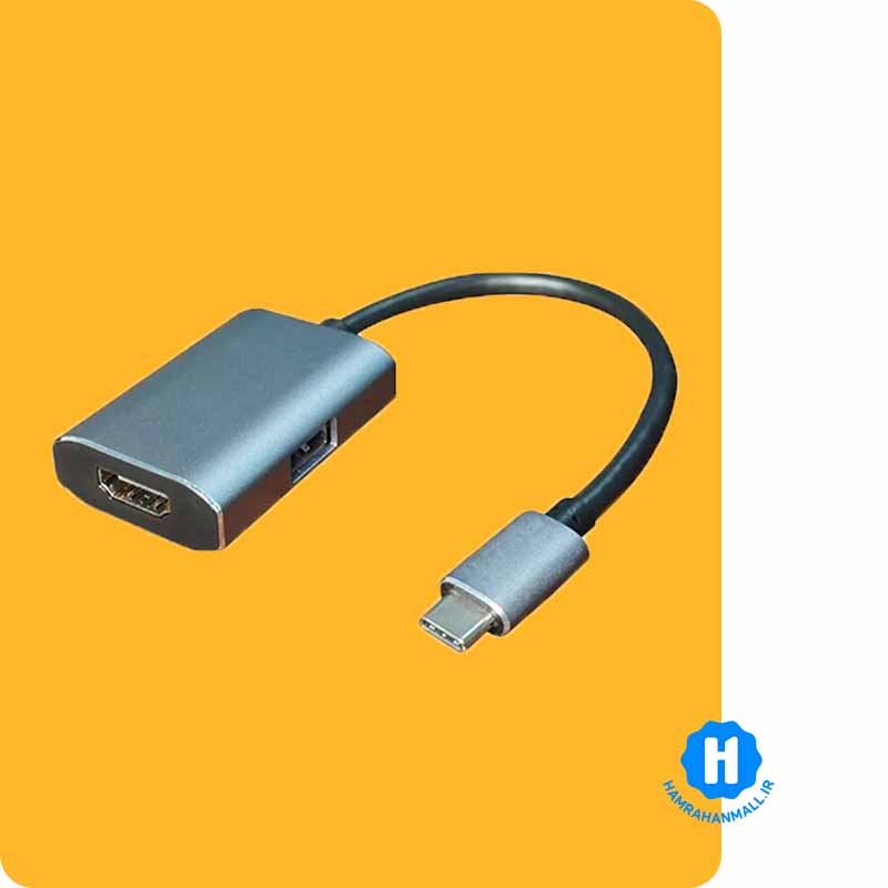 مبدل USB-C به HDMI و USB3.0 کی نت پلاس مدل KP-COCMS202