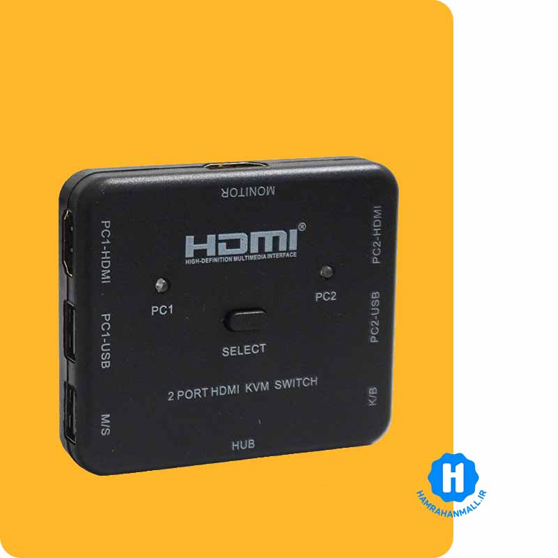 سوییچ 2 پورت KVM HDMI وی نت مدل V-SWKHM4K2