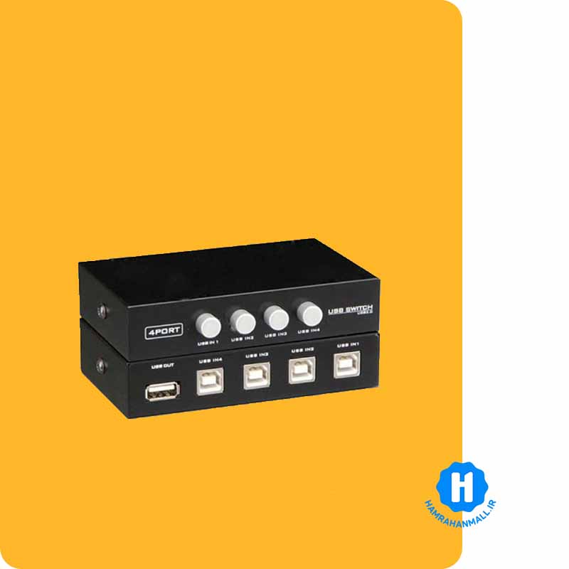 سوئیچ 4 پورت usb دستی وی نت V-SWUSBM04