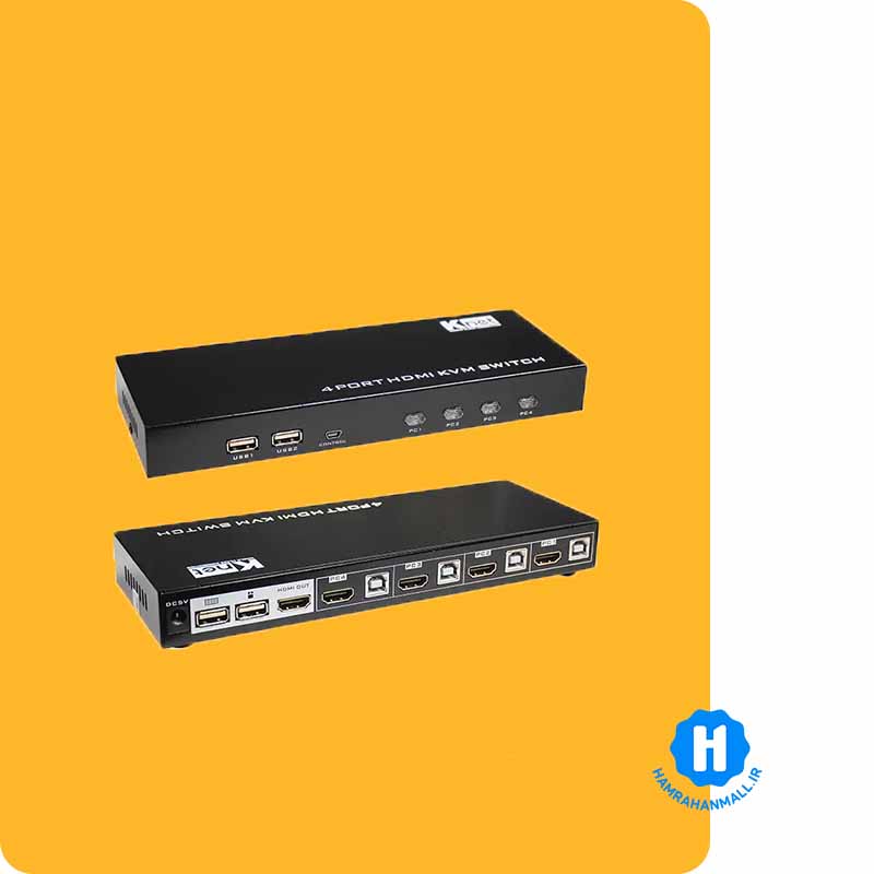 کی وی ام سوئیچ 4 پورت HDMI کی نت K-SWKH404