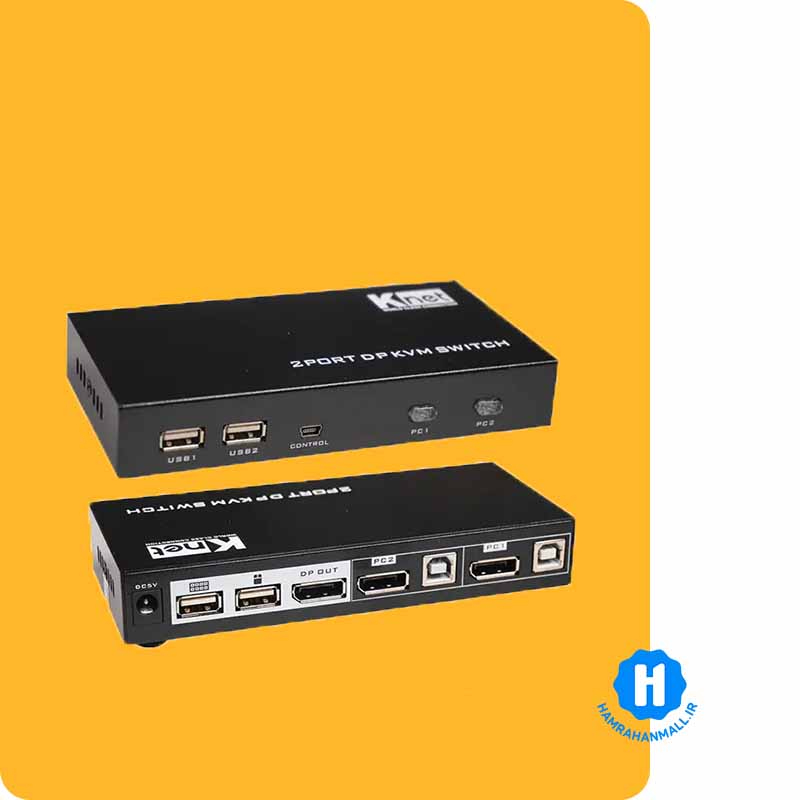 کی وی ام سوئیچ ۲ پورت DisplayPort کی نت مدل K-SWDPK402
