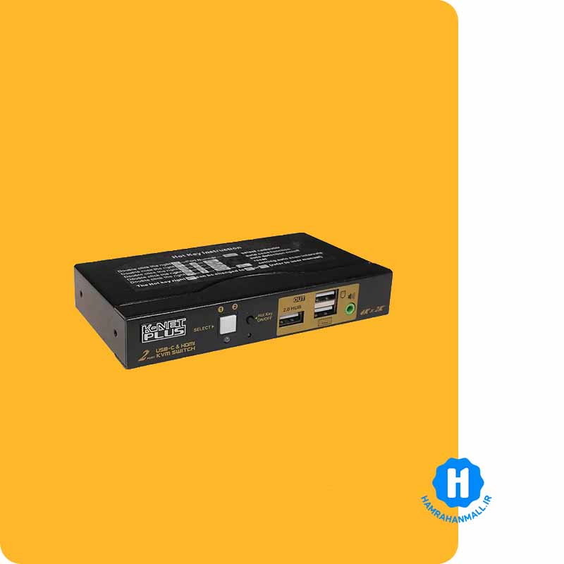 سوییچ 2 پورت KVM کی نت پلاس مدل KP-SWKCHD02