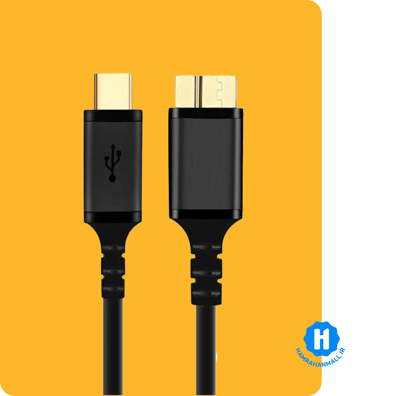 کابل تبدیل USB-C به microB کی نت پلاس مدل KP-CUCMHDD06 به طول 0.6 متر
