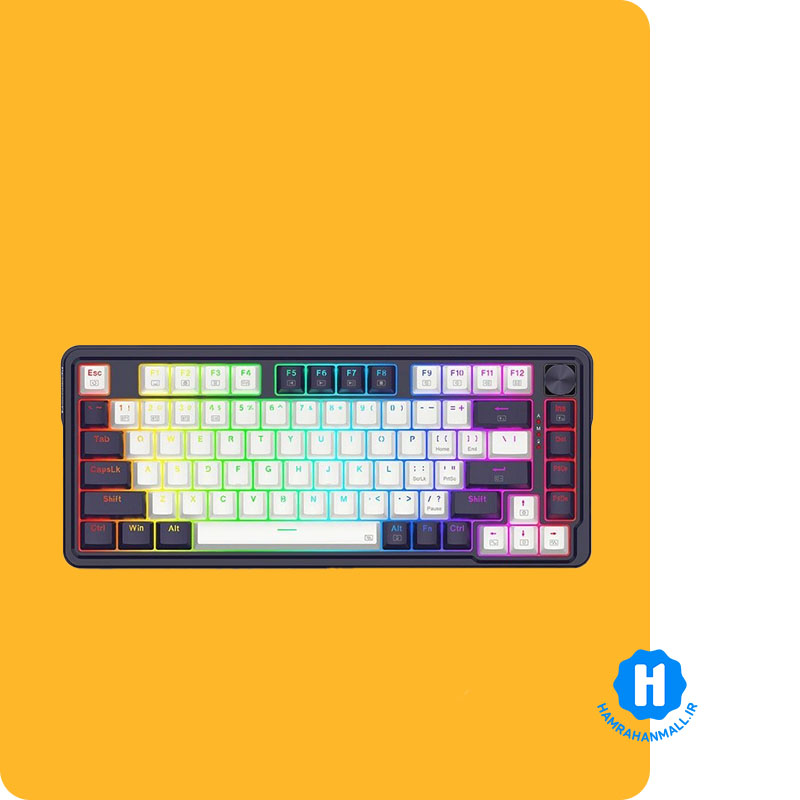 کیبورد مکانیکال باسیم و بی سیم ردراگون مدل UCAL Pro K673WB سوییچ قرمز