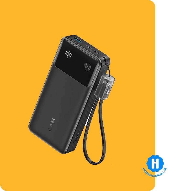 پاوربانک انکر مدل A1384 ظرفیت 20000 میلی آمپر ساعت به همراه کابل USB-C