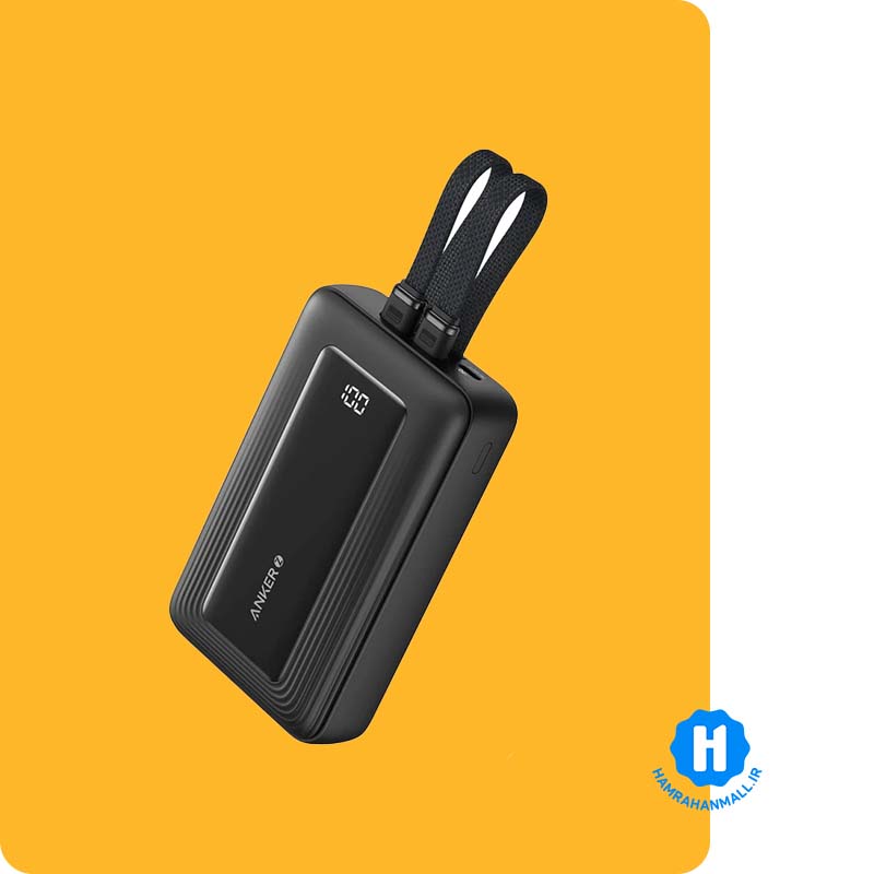 پاوربانک انکر مدل A1681 ظرفیت 20000 میلی آمپر ساعت به همراه کابل لایتنیگ و کابل USB Type-C