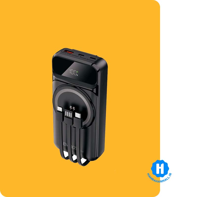 پاور بانک بی سیم فست شارژ ایکس انرژی X-827M QC3.0 PD 22.5W ظرفیت 20000 میلی آمپر ساعت