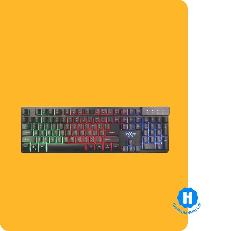 کیبورد باسیم گیمینگ فاکس ری مدل FXR-BKL-35