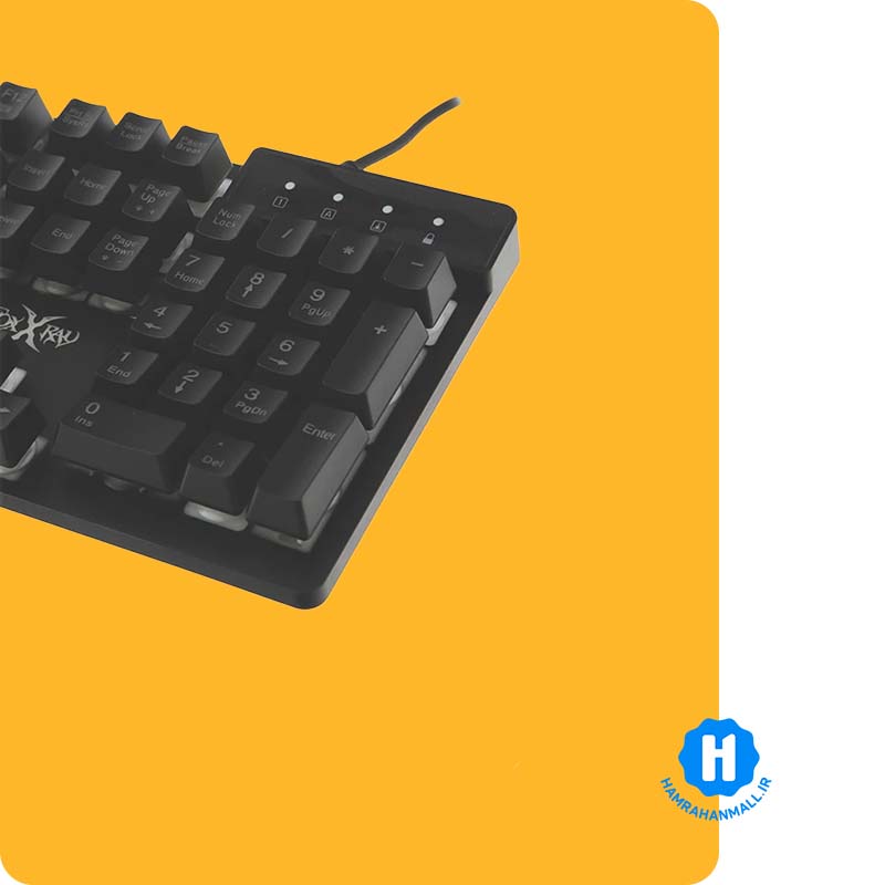 کیبورد باسیم گیمینگ فاکس ری مدل FXR-BKL-35