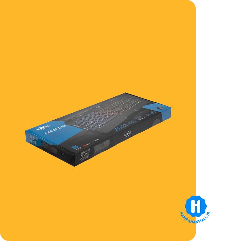 کیبورد باسیم گیمینگ فاکس ری مدل FXR-BKL-63