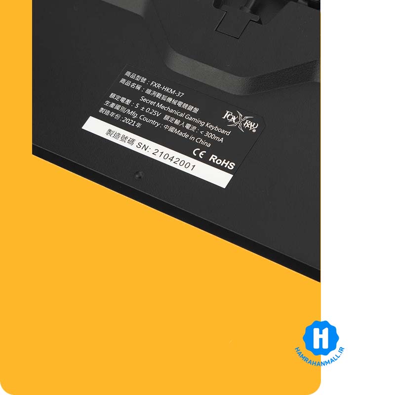 کیبورد باسیم گیمینگ فاکس ری مدل FXR-HKM-37