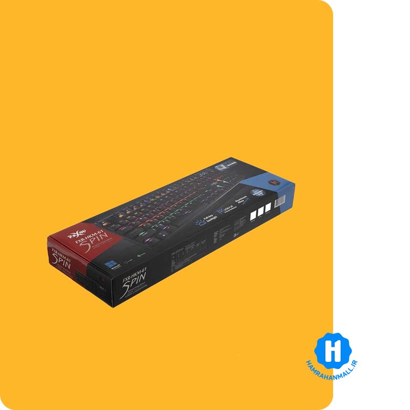 کیبورد باسیم گیمینگ فاکس ری مدل FXR-HKM-61