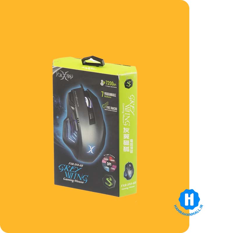 ماوس باسیم گیمینگ فاکس ری مدل FXR-SM-68