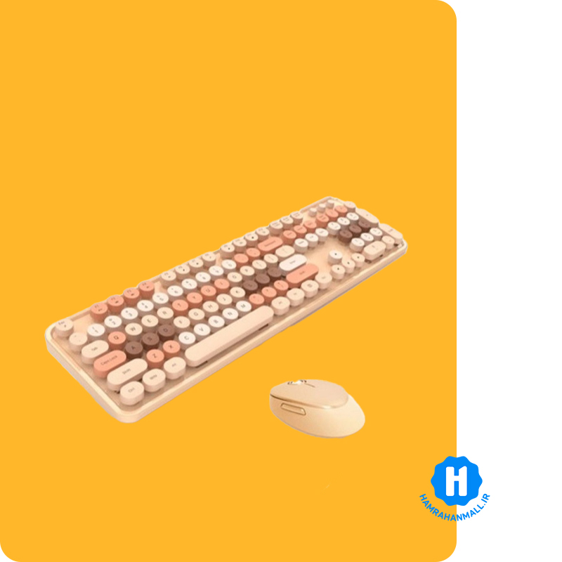 کیبورد و موس بی سیم مافی مدل SWEETE COLORFUL