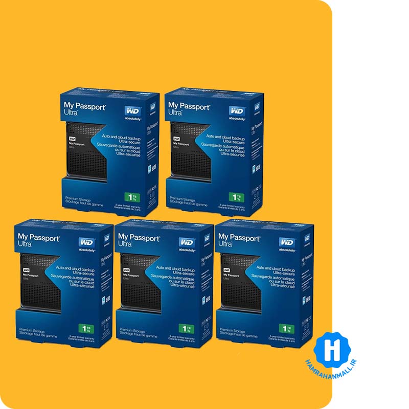 باکس هارد USB 3.0 وسترن مدل My Passport Ultra پک 5 عددی