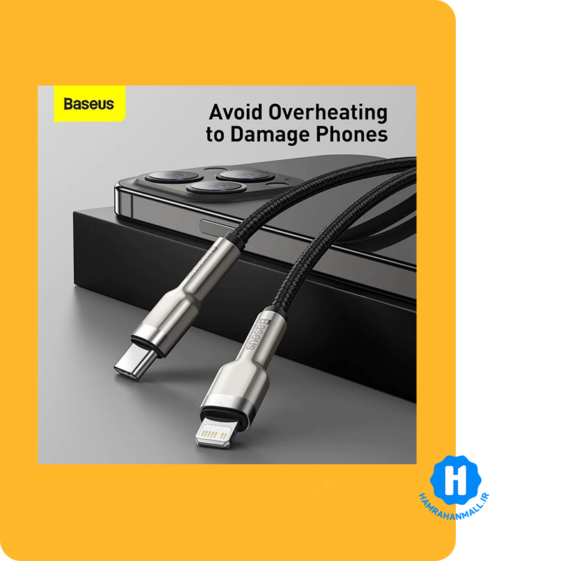 کابل تبدیل USB-C به لایتنینگ باسئوس مدل CATLJK-A01 طول 1 متر