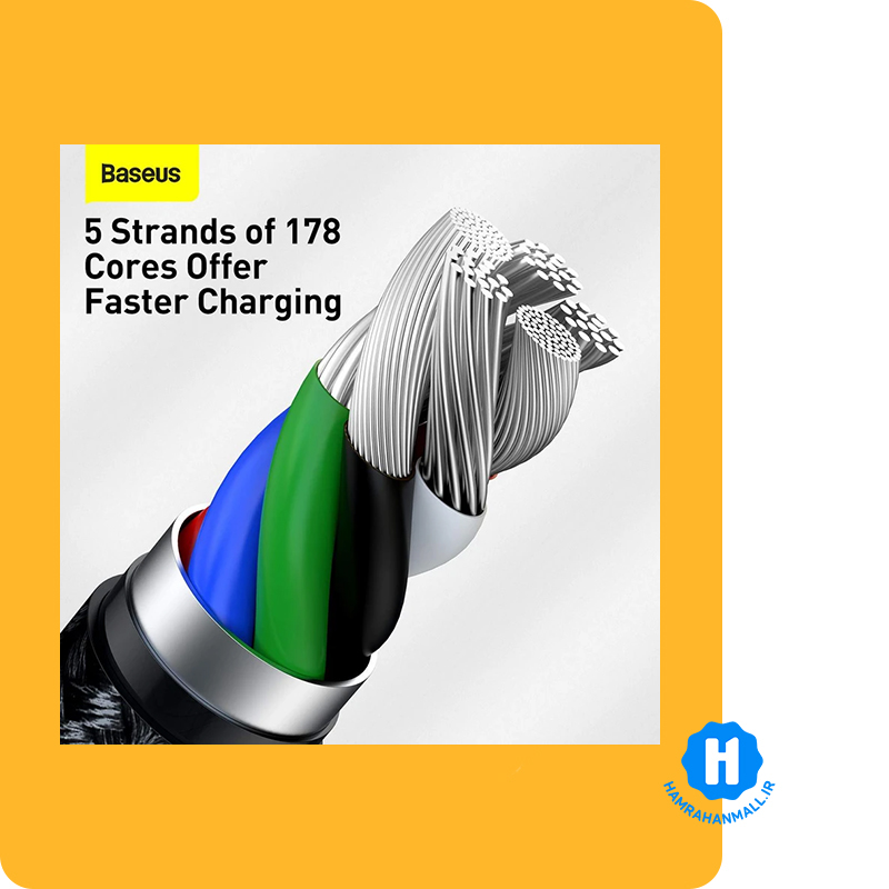 کابل تبدیل USB-C به لایتنینگ باسئوس مدل CATLJK-A01 طول 1 متر