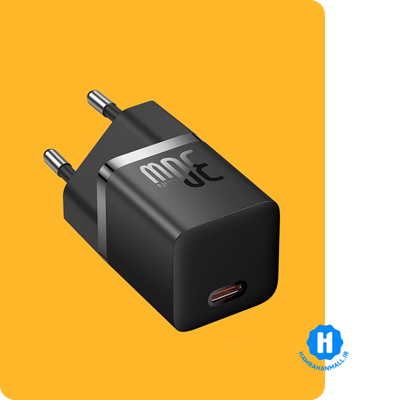 شارژر دیواری باسئوس مدل GaN5 CCGN070401 توان 30 وات