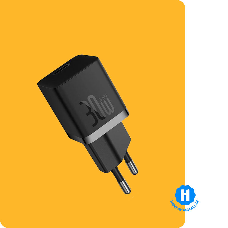 شارژر دیواری باسئوس مدل GaN5 CCGN070401 توان 30 وات