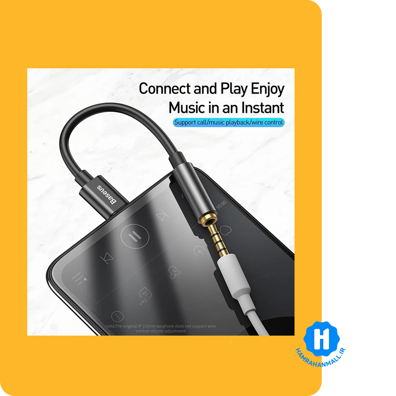 مبدل Lightning به AUX باسئوس مدل Baseus CALL3-01