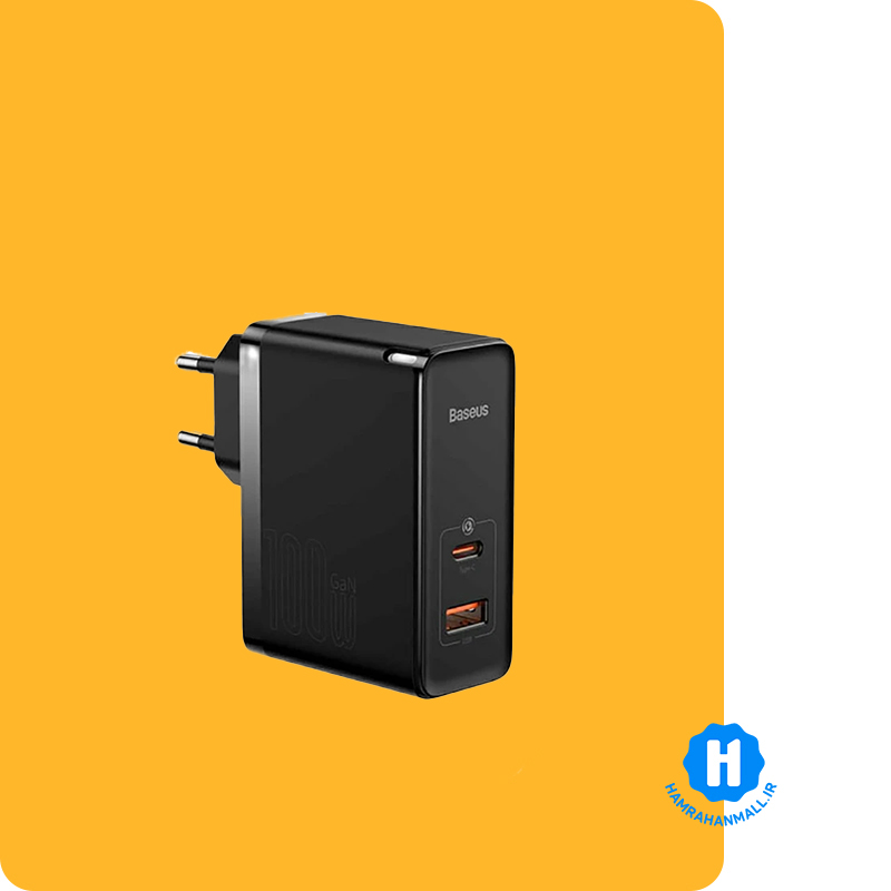 شارژر دیواری باسئوس مدل GaN5 Pro 100W CCGP090201
