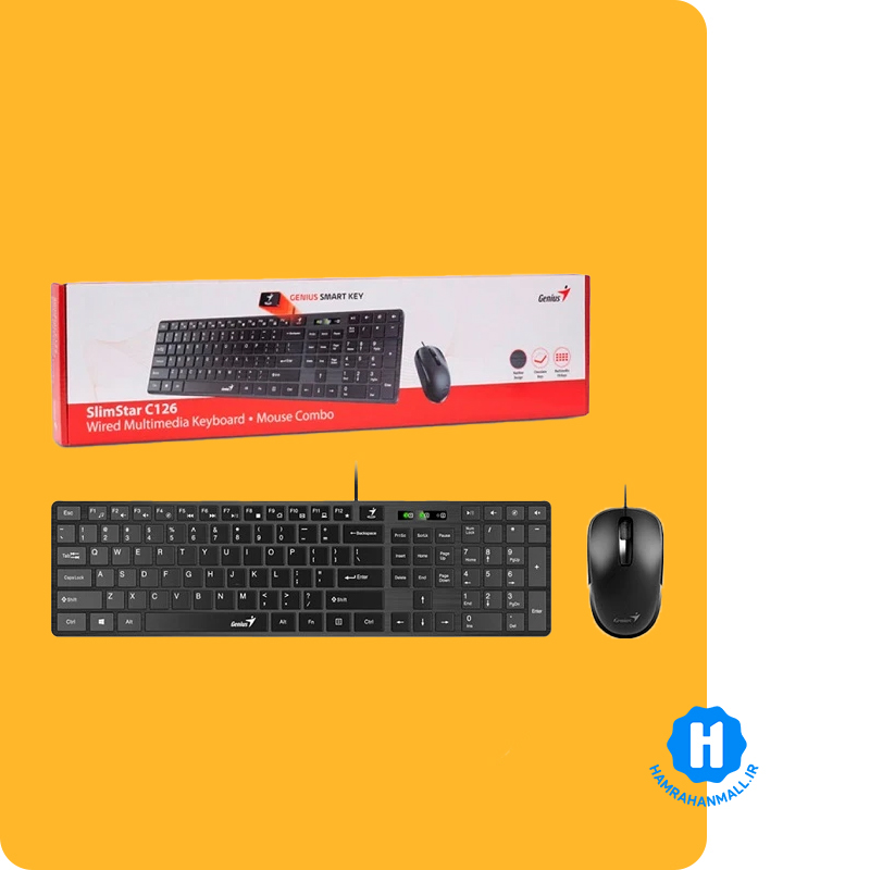 کیبورد و ماوس جنیوس مدل KM-Slim Star C126
