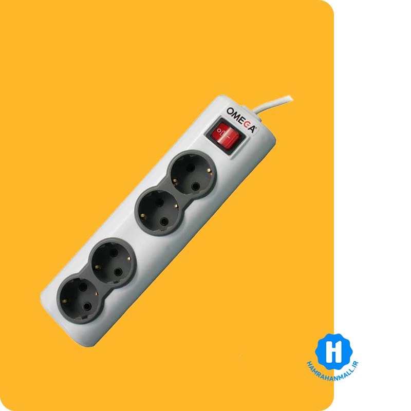 چند راهی برق امگا مدل R4000 طول 5 متر