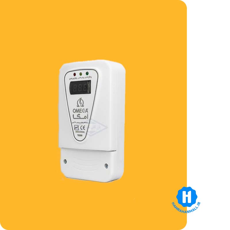 محافظ برق دیجیتال امگا مدل T6500 با ۵ عدد پریز