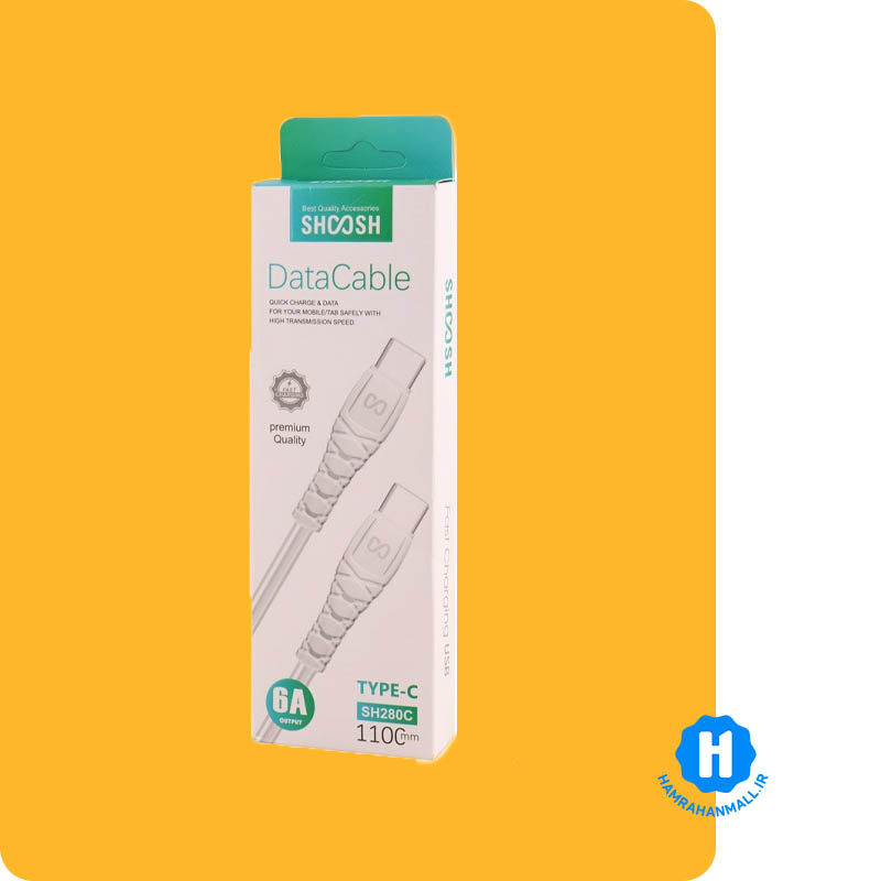 کابل تبدیل USB-C به USB-C شوش مدل SH280 C طول 1.1 متر