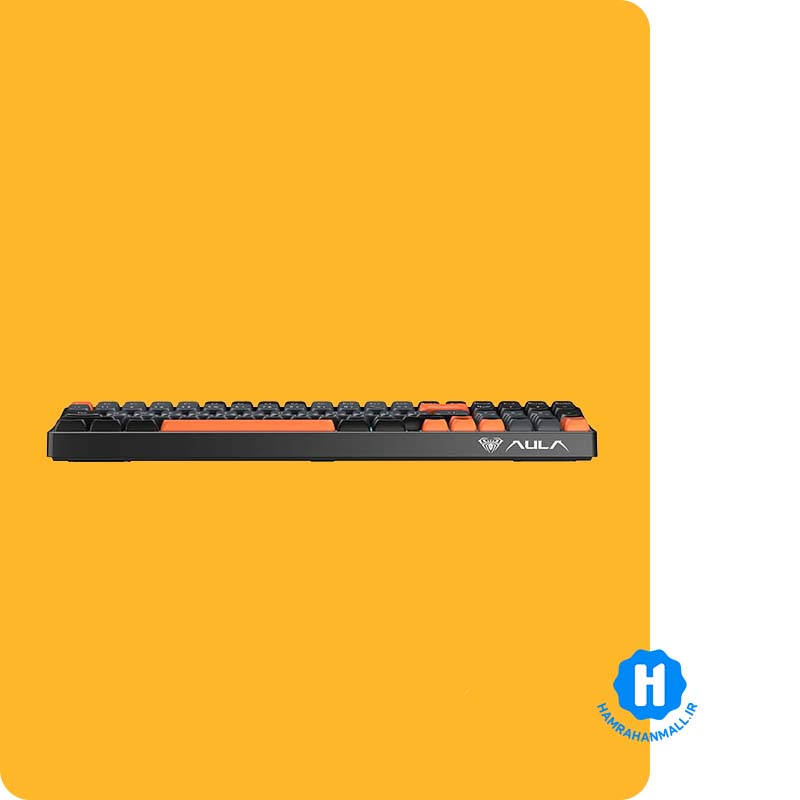 کیبورد گیمینگ مکانیکال AULA S100 ( رنگ کلید مشکی /خاکستری / نارنجی ) سوییچ BLUE
