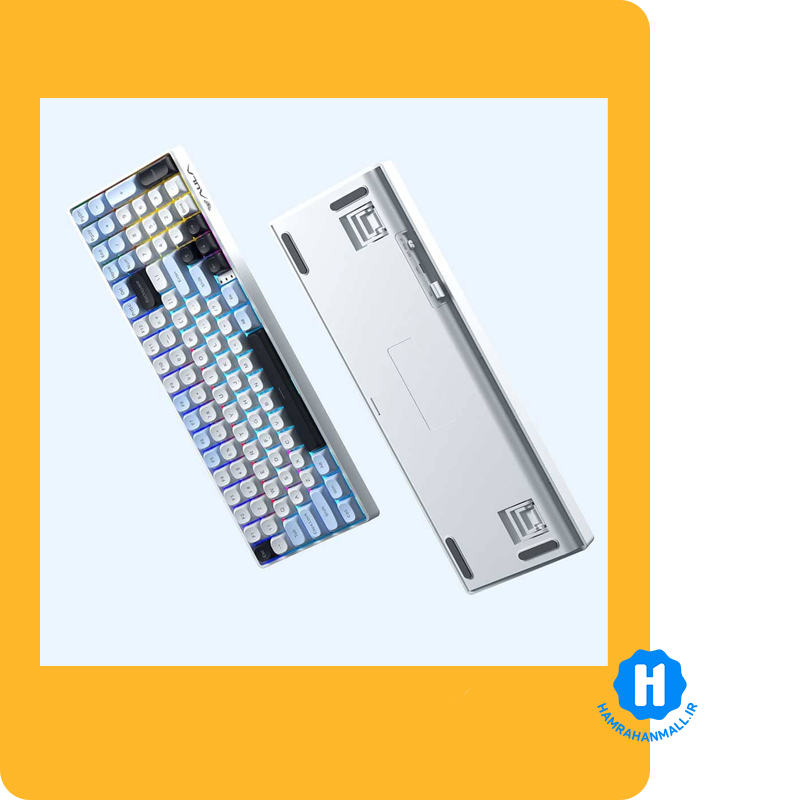 کیبورد گیمینگ مکانیکال AULA S100 PRO ( رنگ کلید آبی / سفید / مشکی ) سوییچ BROWN