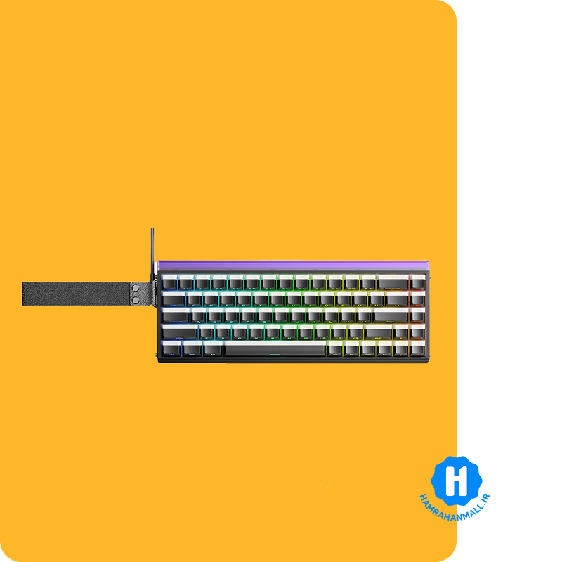کیبورد گیمینگ سیم دار آئولا مدل AULA WIN 68 HE HERO URANUS (رنگ کلید مشکی) سوئیچ YELLOW