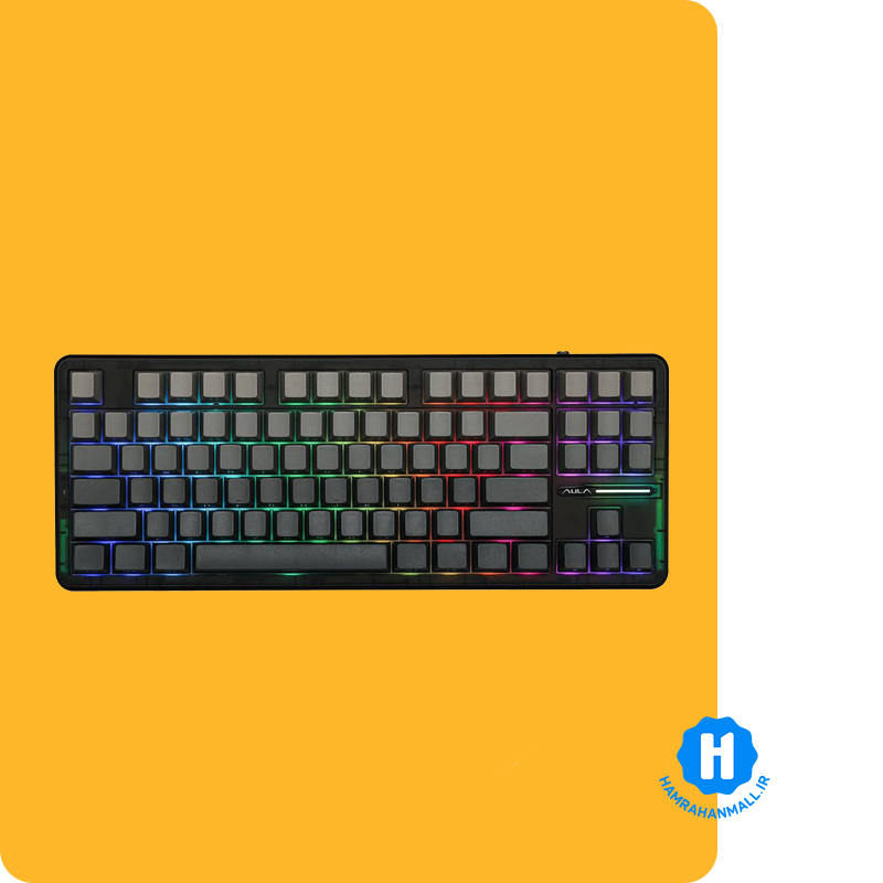 کیبورد گیمینگ مکانیکال AULA F87 Pro 80% (رنگ کلید مشکی) سوییچ Black