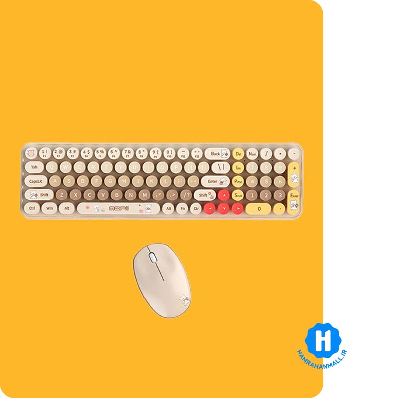 ماوس و کیبورد بی سیم مافی مدل Baby Bear