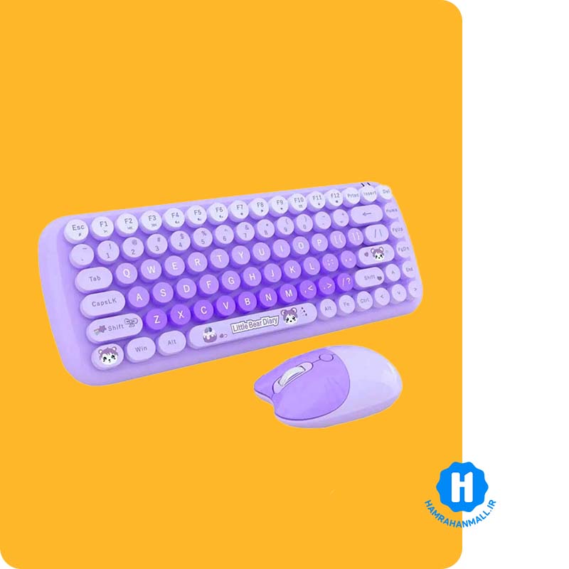 ماوس و کیبورد بی سیم مافی مدل Candy
