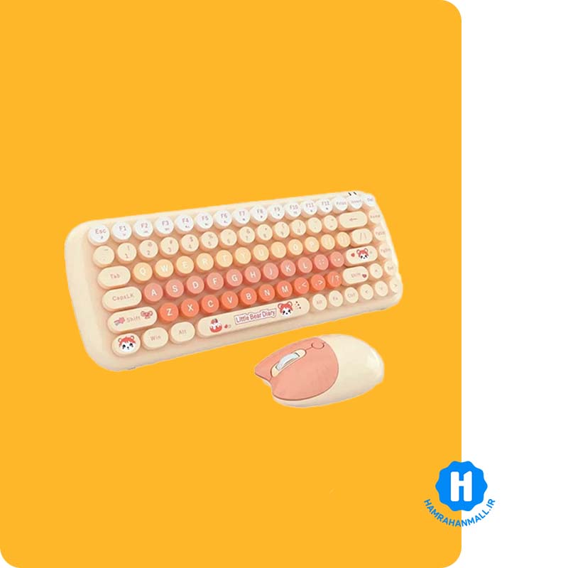 ماوس و کیبورد بی سیم مافی مدل Candy