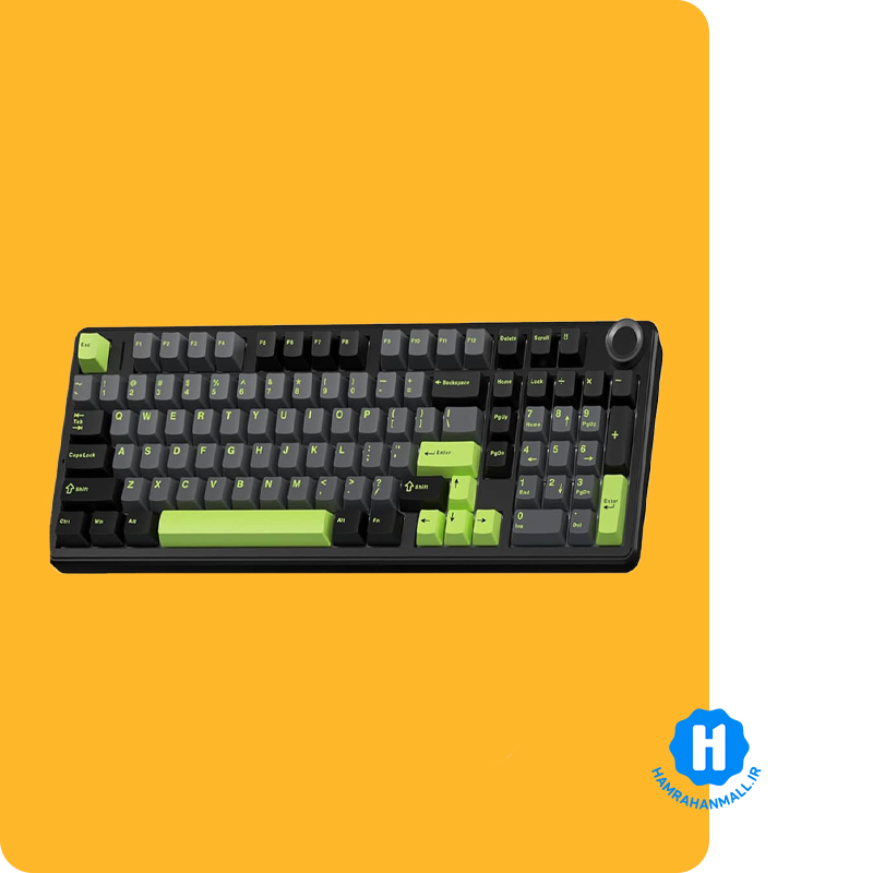 کیبورد گیمینگ مکانیکال AULA F99 PRO 3IN1 RGB ( رنگ کلید مشکی / خاکستری / سبز ) سوییچ GRAY