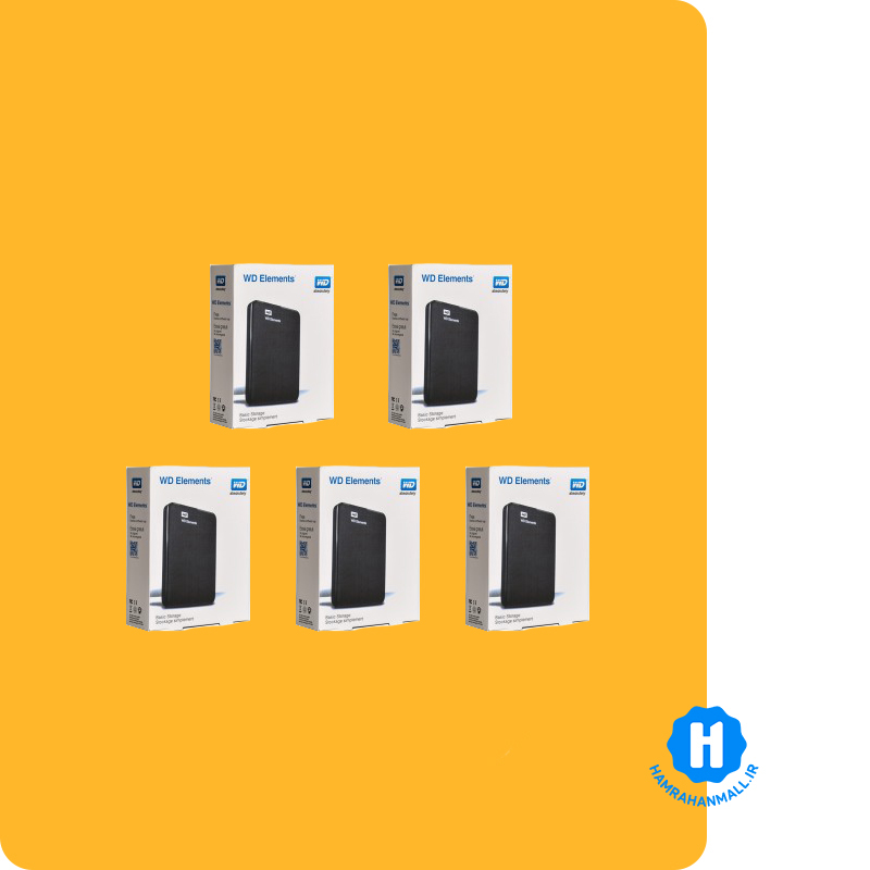 باکس هارد 2.5 اینچی Western Digital Elements USB3.0 پک 5 عددی