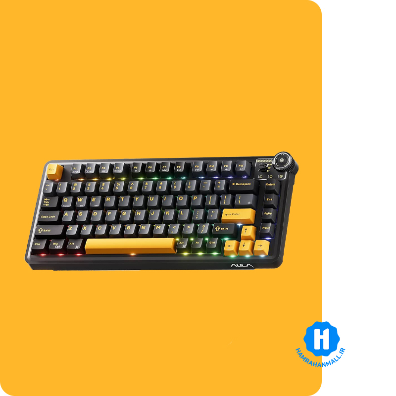کیبورد مکانیکال AULA AU75 3IN1 ( رنگ کلید مشکی ) سوییچ STAR VECTOR